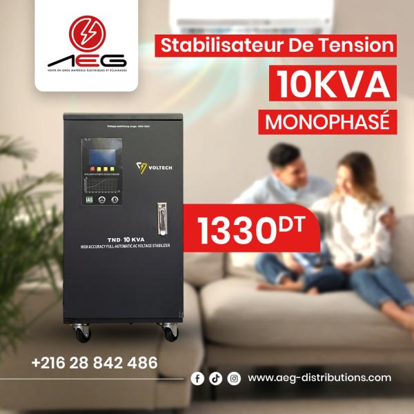 Stabilisateur De Tension Servo Moteur Monophasé 10KVA 100V-265V AC