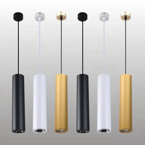 Descente cylindrique Blanc / Dorée /Noir GU10