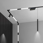 Eclairage Magnetique COB 12W 48V Noir 4000K 22CM