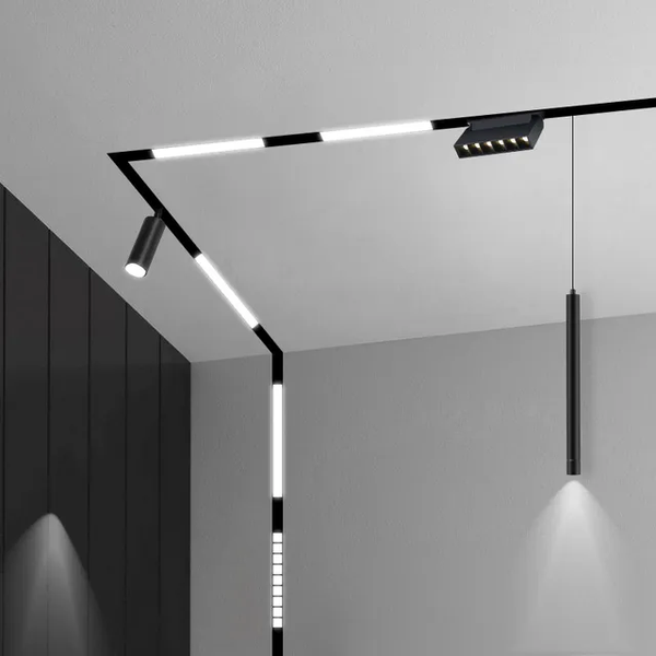 Eclairage Magnetique COB 12W 48V Noir 4000K 22CM