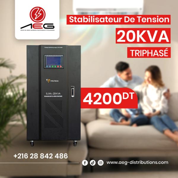 Stabilisateur De Tension Triphasé Servo Moteur 20KVA 275V-450V AC