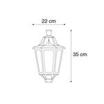 Demi Lanterne Murale Extérieur IESSE 27 Blanc Transparent Fumagalli