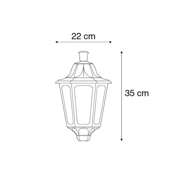 Demi Lanterne Murale Extérieur IESSE 27 Blanc Transparent Fumagalli