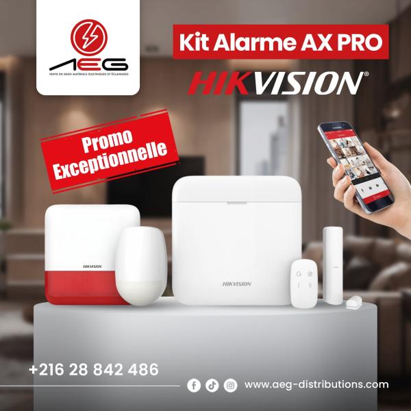Kit Alarme HIKVISION AX PRO Sans Fil avec Sirène Extérieure – Système Sécurité 64 Zones