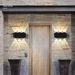 Applique Mural LED Double Faisceau 6* 1W IP65 Noir 3000k Taille 155 * 80 * 40 mm