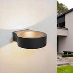 Applique Mural LED Rond/Carré 5W IP65 Noir 3000k Taille Ø125 * 148 * 45 mm