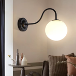 Applique Murale Noir W1062-BK – Ø150 mm – Compatible Ampoule E27