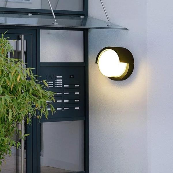 Applique murale extérieure arrondie étanche LED