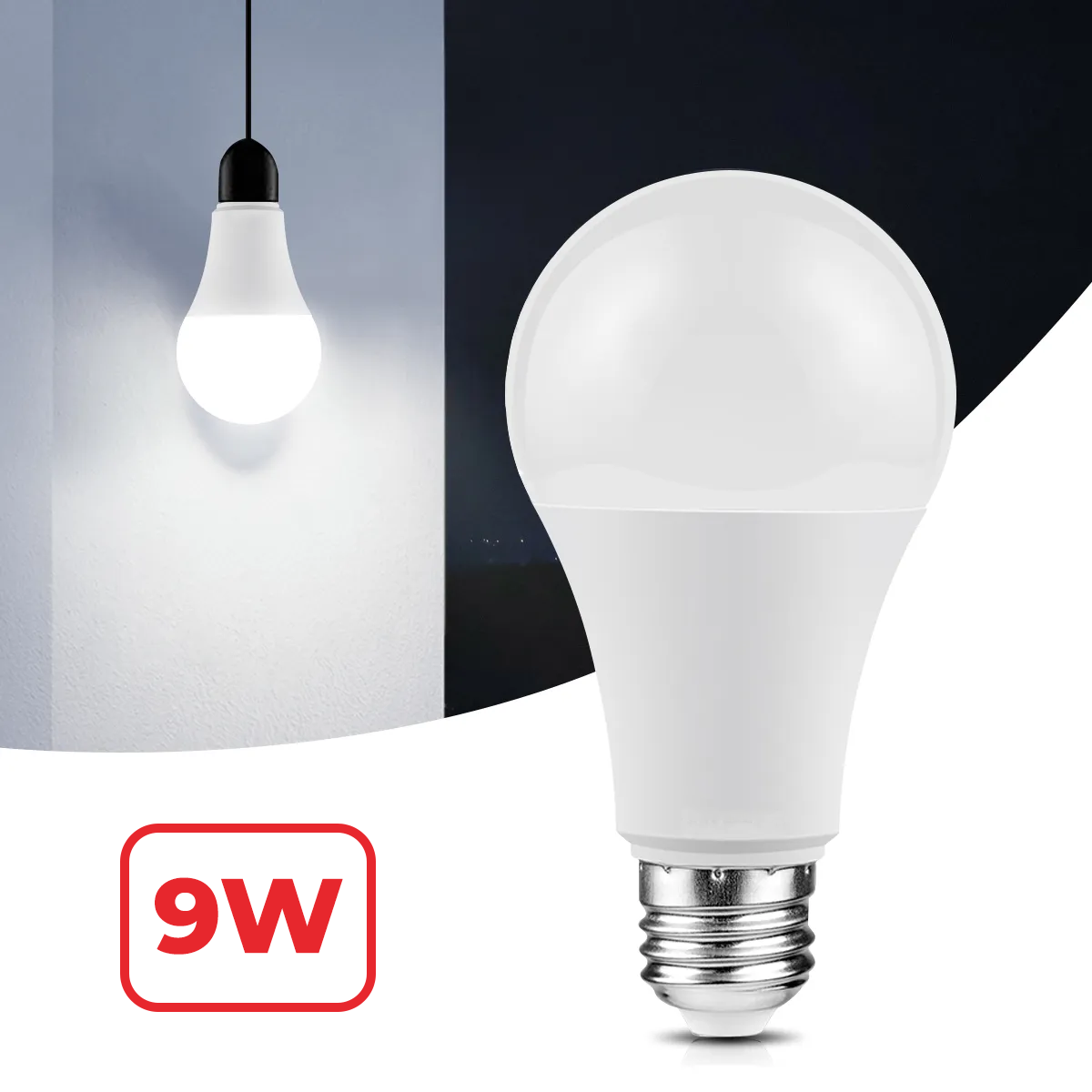 Lampe LED 9W E27 7000K/3000K