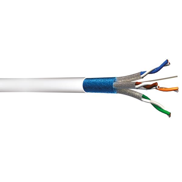 Câble CAT6A S/FTP 4 paires gaine blanche LSZH Cca