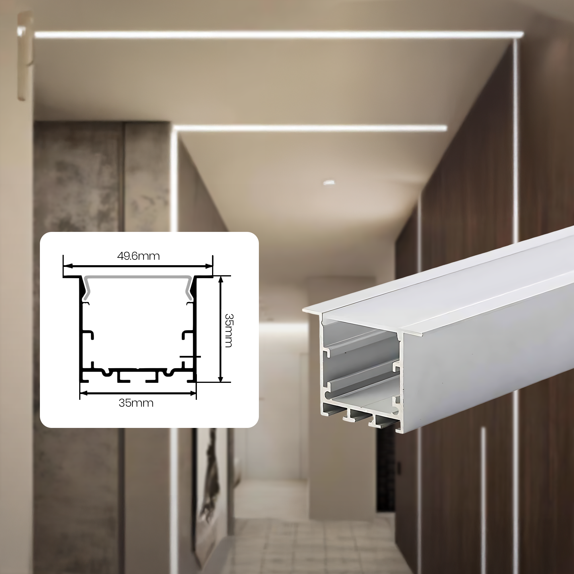 Profilé LED Aluminium SJ-60-13 Noir