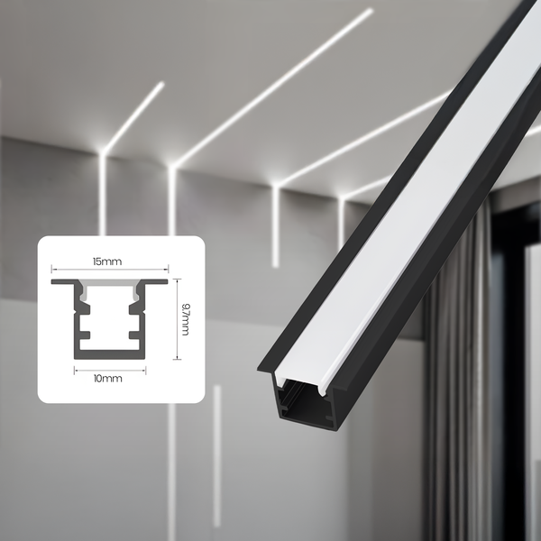 Profilé Aluminium LED SJ-60-2 Noir