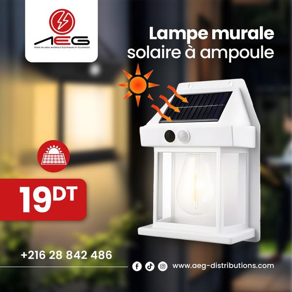 Lampe murale solaire à ampoule