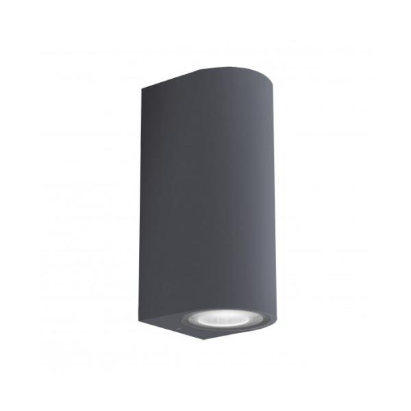 Applique murale étanche extérieur Ronde 2 lampes GU10 - Noir