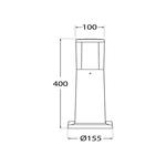 Potelet LED Carlo 400 Transparent Blanc GU10 6W Fumagalli