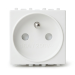 Prise 2P+T 16A Standard Français 7430 – 16A/250V Blanche