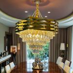 Luste en cristal design créatif en acier inoxydable