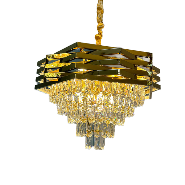 Luste en cristal design créatif en acier inoxydable