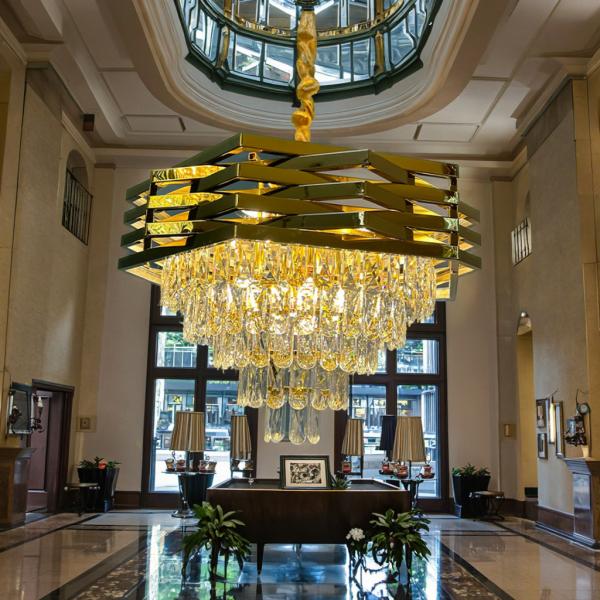 Luste en cristal design créatif en acier inoxydable