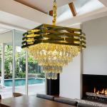 Luste en cristal design créatif en acier inoxydable