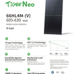 Panneau solaire Jinko 605W 630W prix Tunisie bifacial