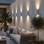 Applique murale étanche extérieur Ronde 2 lampes GU10 - Blanche