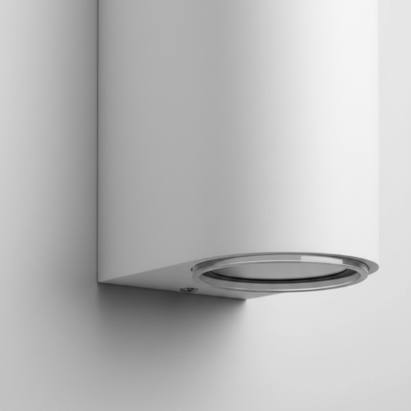 Applique murale étanche extérieur Ronde 2 lampes GU10 - Blanche