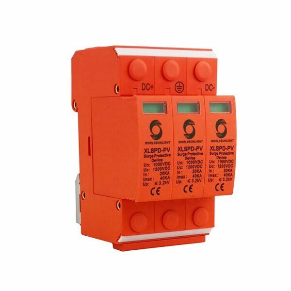 Parafoudre DC 3P 1000V 40kA pour installations solaires