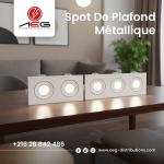 Spot plafond métal noir et blanc 3 lampes orientables