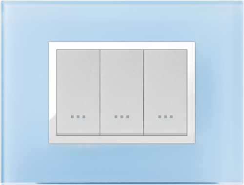 Plaque-cache-alpha-stiel-Verre-bleu-3-interrupteurs-modules-500×380