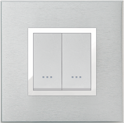 Plaque-cache-carré-alpha-stiel-prestige-aluminium-anodisé-brossé-2-interrupteurs-modules